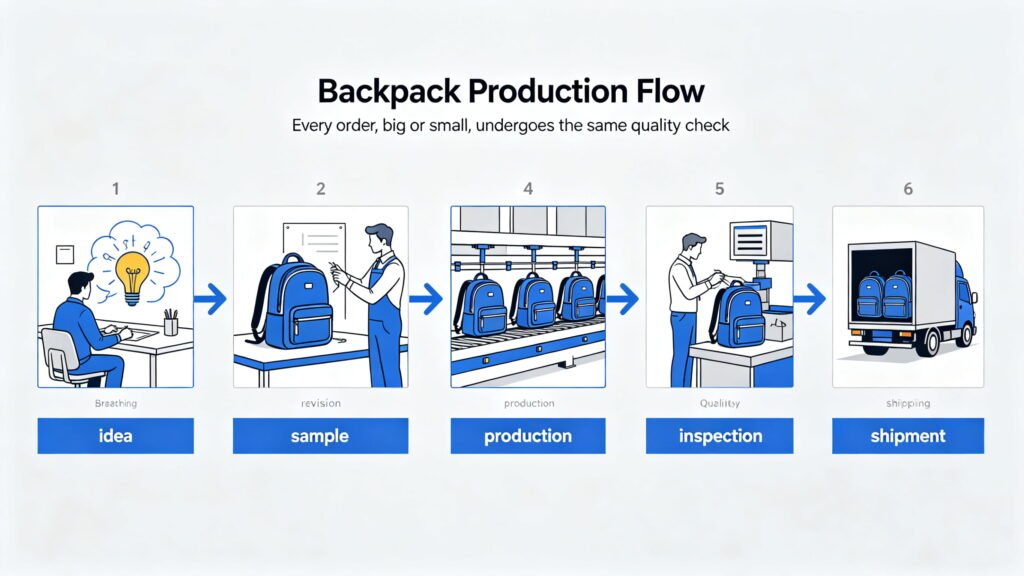 Backpack Production Flow